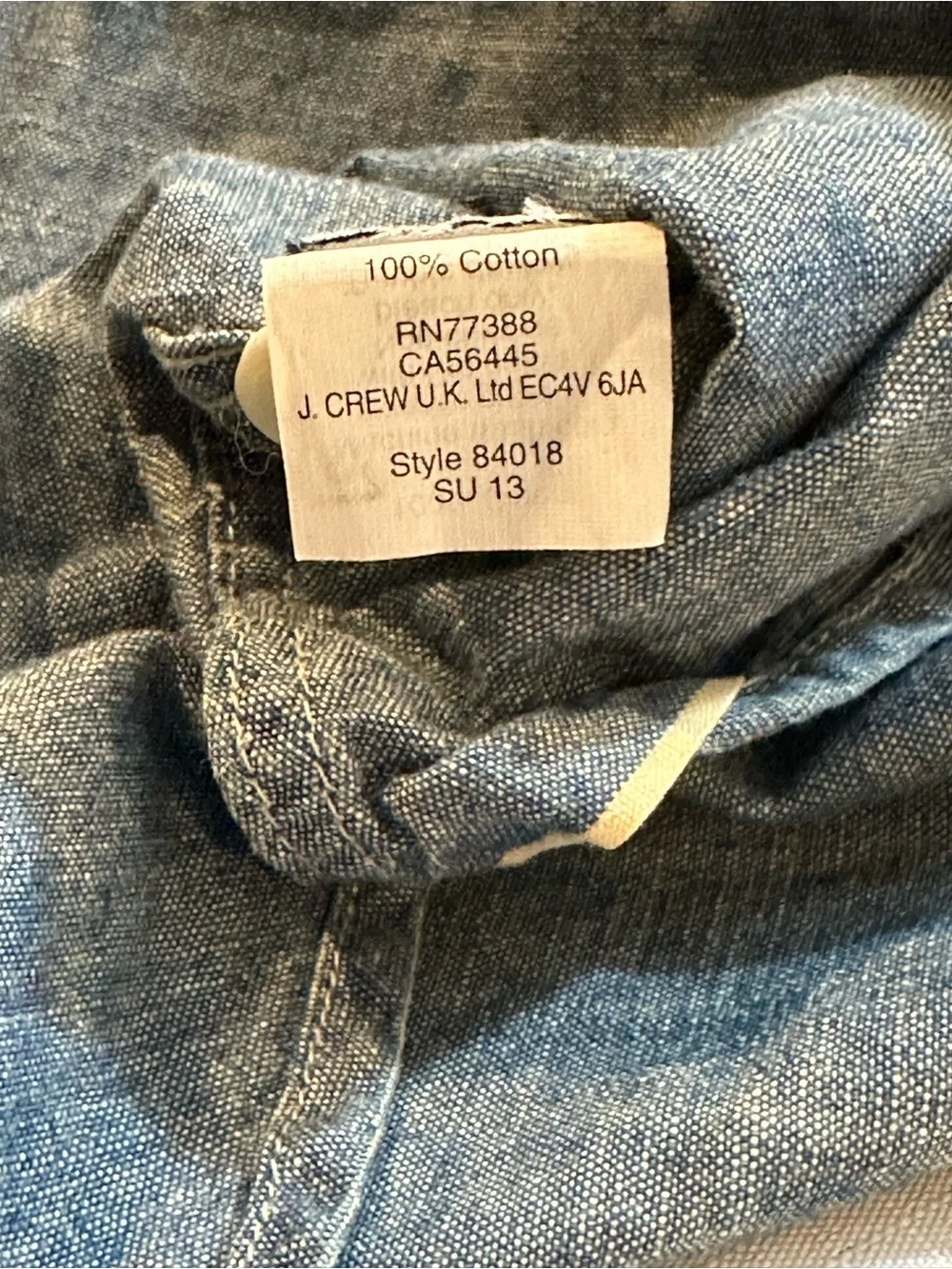 J.Crew Sporting Goods Chambray Work Shirt Small